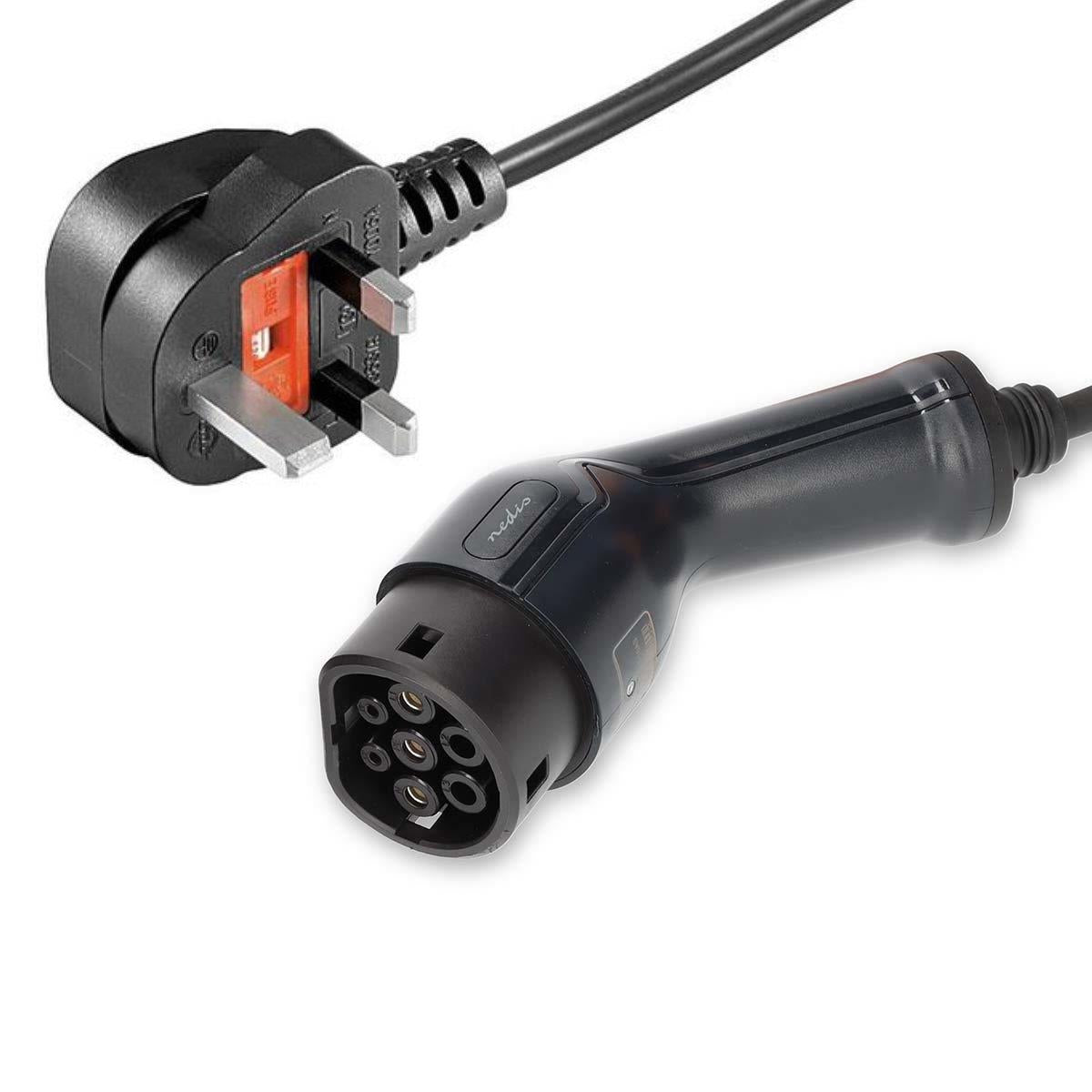 Nedis Electric Vehicle Portable Charger | UK | AT-N05V3V3-F 3G1.5 | 1380 / 2300 / 3680 W | 6 / 8 / 10 / 13 / 16 A | 1 Phase | 5.00 m | Black