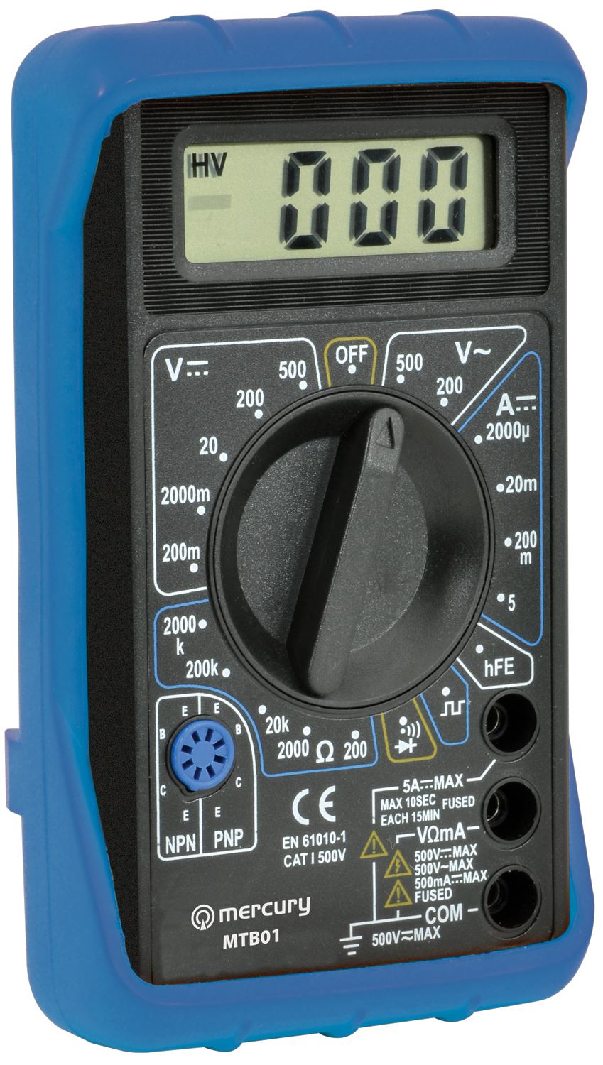 Mercury Digital Multitester Multimeter Test Meter AC DC Volt Amp Conti