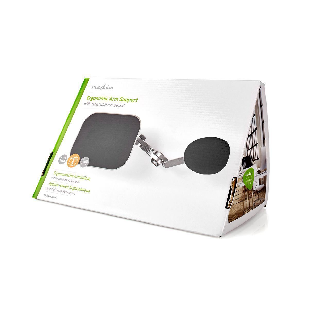 Nedis Armrest | Number of pivot points: 3 Pivot point(s) | Forearm pad length: 150 | Max. carrying capacity: 5 kg | Swivel angle: 90 ° | With mouse platform