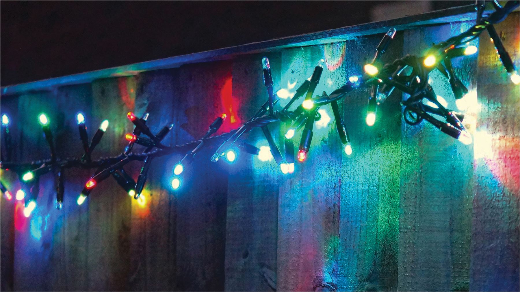 5m Easy-Connect RGB Colour Changing 250 LED Cluster String Lights With Interconnectable Black Rubber Cable