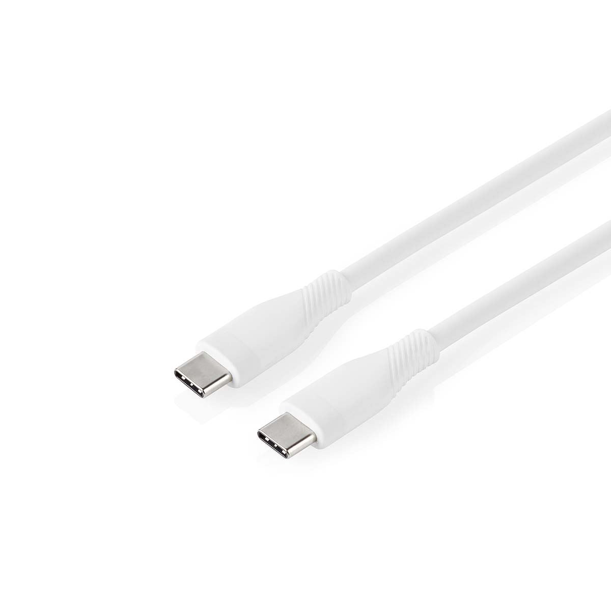 Nedis USB Cable | USB 2.0 | USB-C™ Male | USB-C™ Male | 60 W | 480 Mbps | Nickel Plated | 1.50 m | Round | Silicone | White | Box