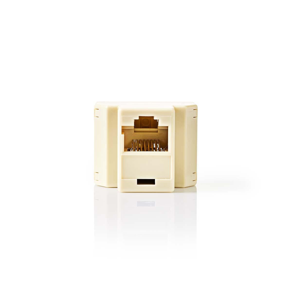 Nedis Telecom Network Splitter | RJ45 Female | 2x RJ45 Female | Gold Plated | Ivory | PVC | Box