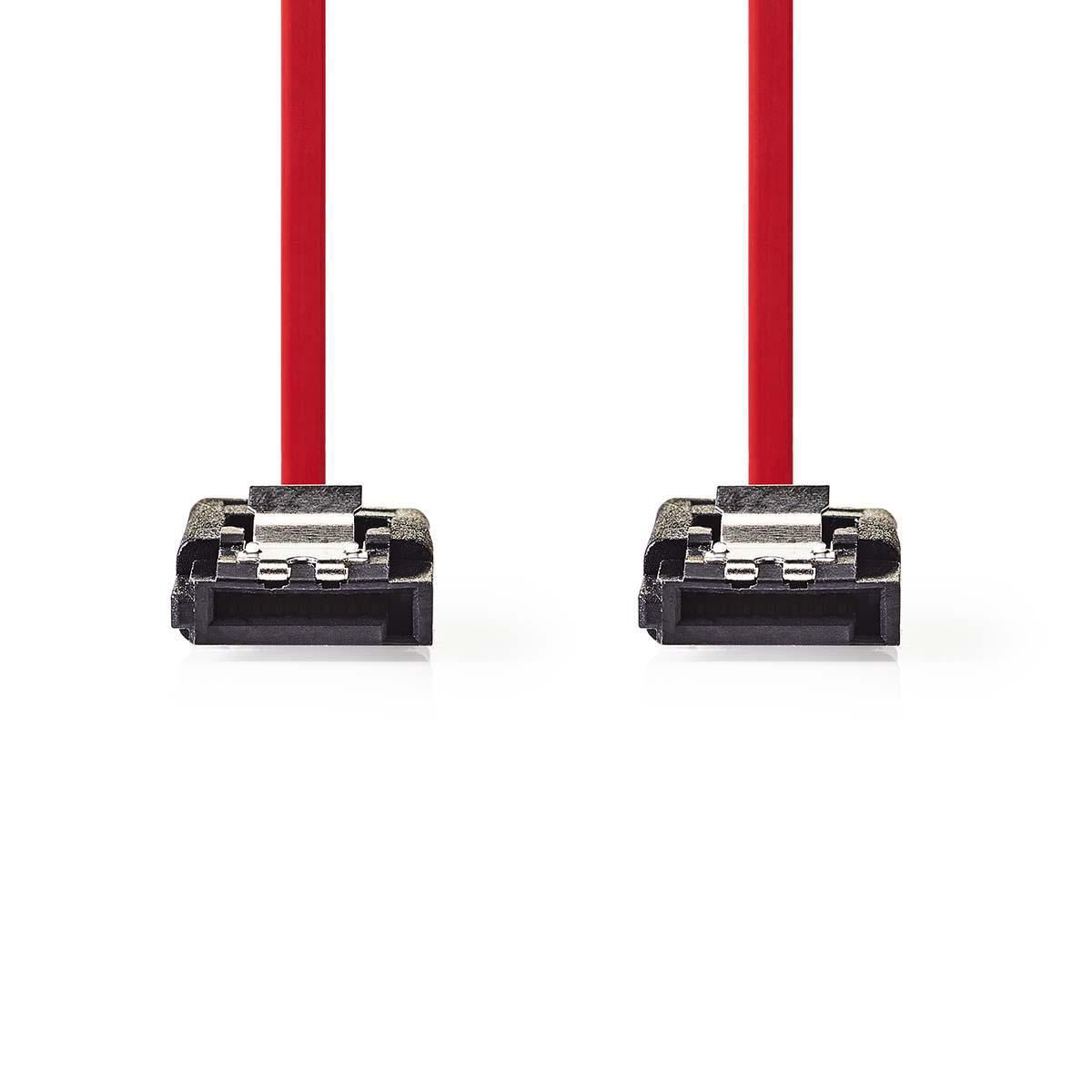 Nedis SATA Cable | 3 Gbps | SATA 7-Pin Female | SATA 7-Pin Female | Nickel Plated | 0.50 m | Flat | PVC | Red | Box