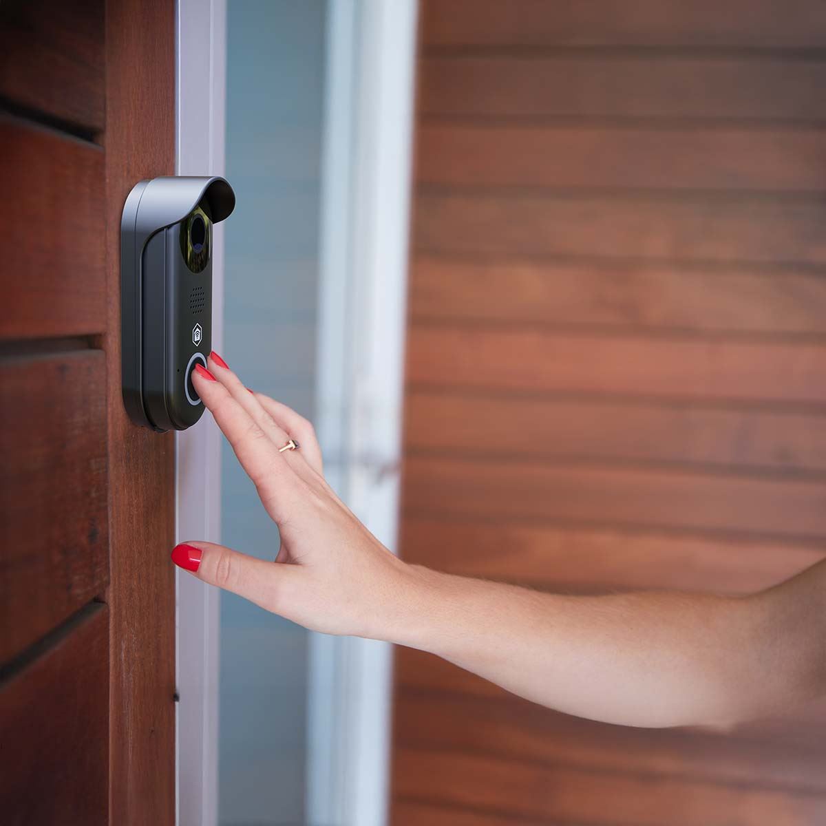 Nedis SmartLife Wireless Video Doorbell WiFi Camera,| Full HD 1080p | Cloud Storage (optional) / microSD (not included) / Onvif | IP54 | With motion sensor | Night vision | Black