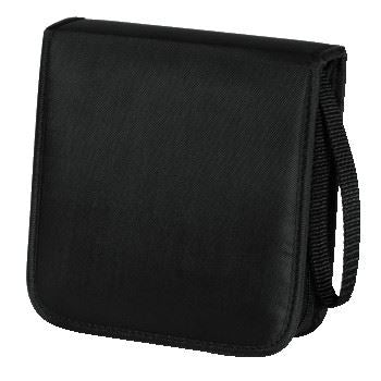 Hama 20 CD DVD Blu-ray Wallet Carry Case Disc Storage Protection Bag Nylon Holder - Black