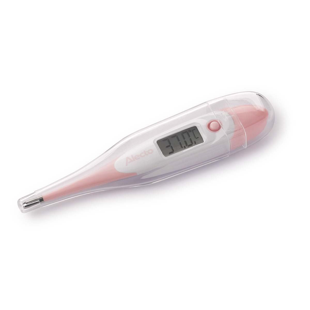Alecto Digital LCD Thermometer, Medical Oral, Under Arm, Baby & Adult Thermometer, Fast & Accurate Reading, with Case - Pink