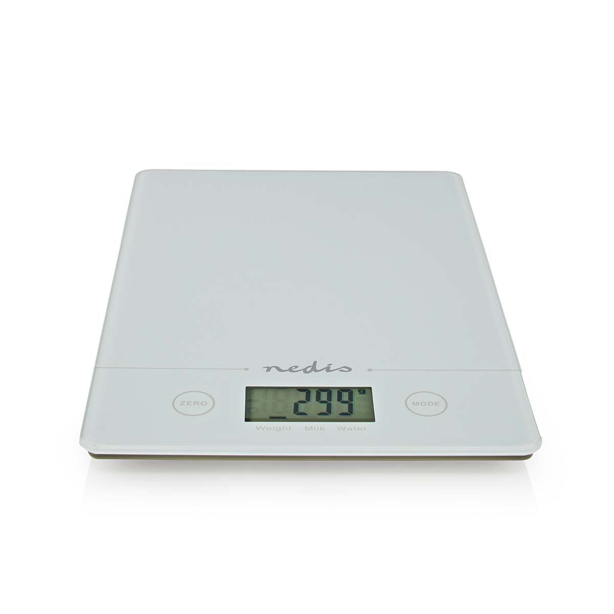 Nedis Kitchen Digital Food Scales LCD Electronic Weighing 5kg Cooking Baking Balance - White