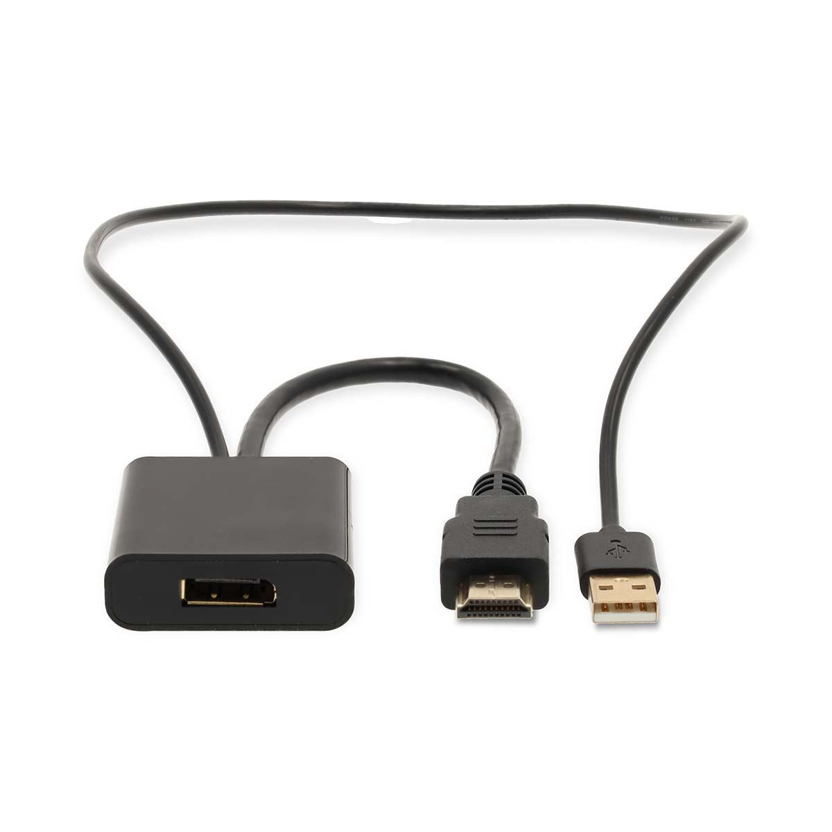 Nedis HDMI™ Adapter | HDMI™ Connector | DisplayPort Male / USB-A Male | Gold Plated | Straight | PVC | Black | 1 pcs | Box