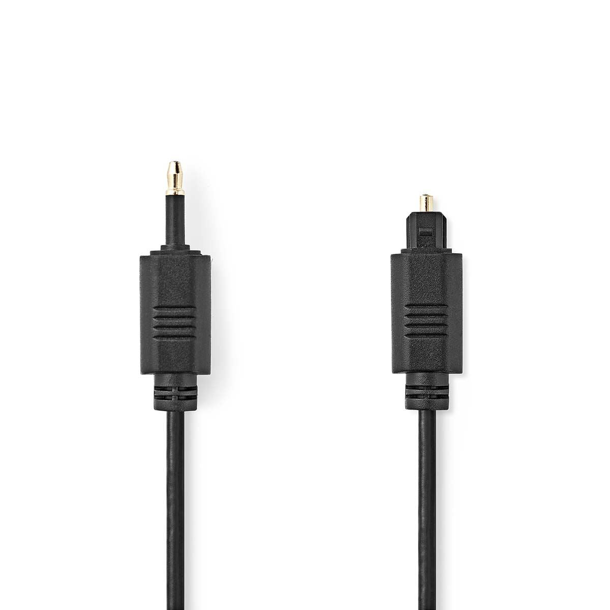 Nedis Optical Audio Cable | TosLink Male | Mini-Toslink | 1.00 m | Round | PVC | Black | Label
