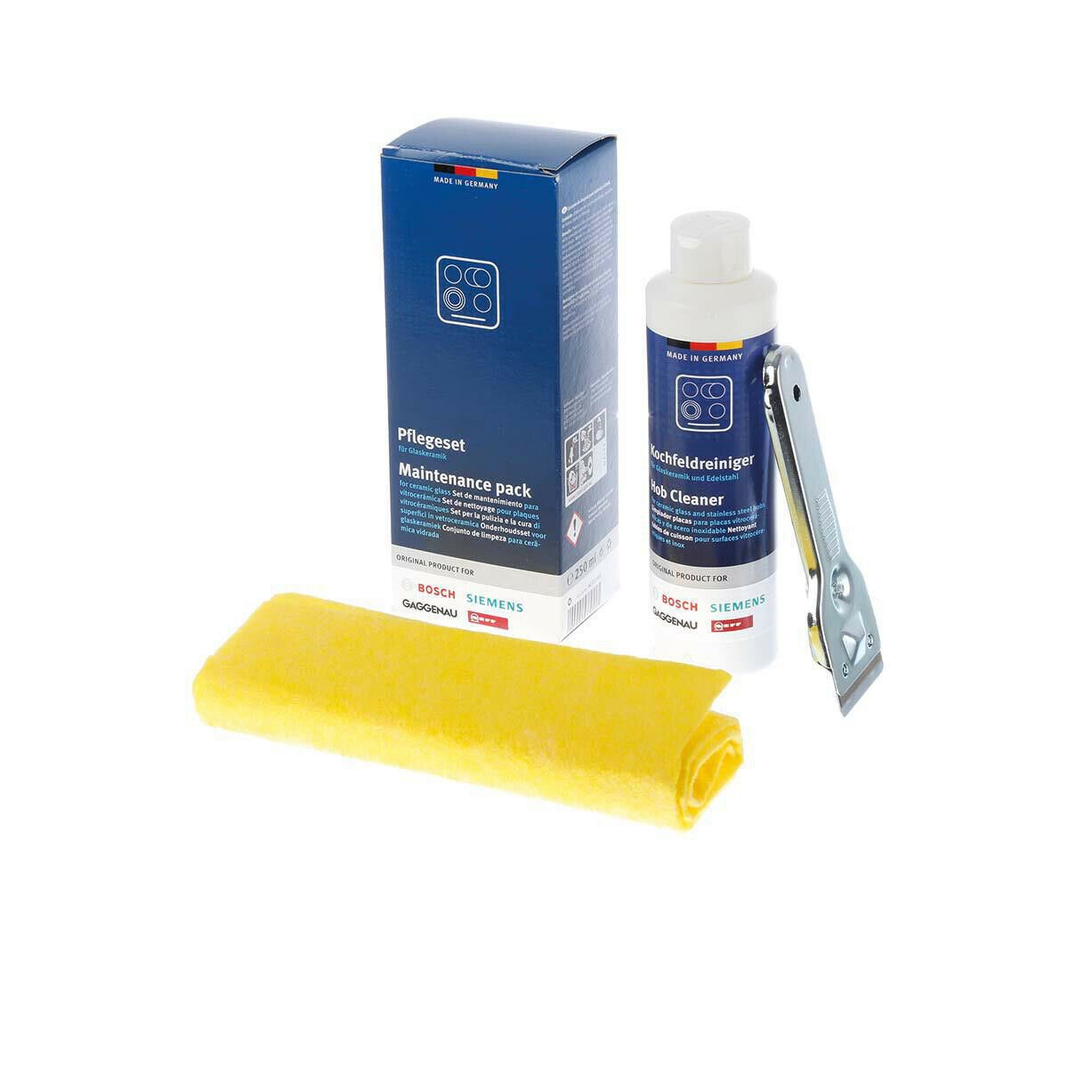 Bosch Maintenance Kit Set for Glass, Ceramic, Induction and Stainless Steel Hobs