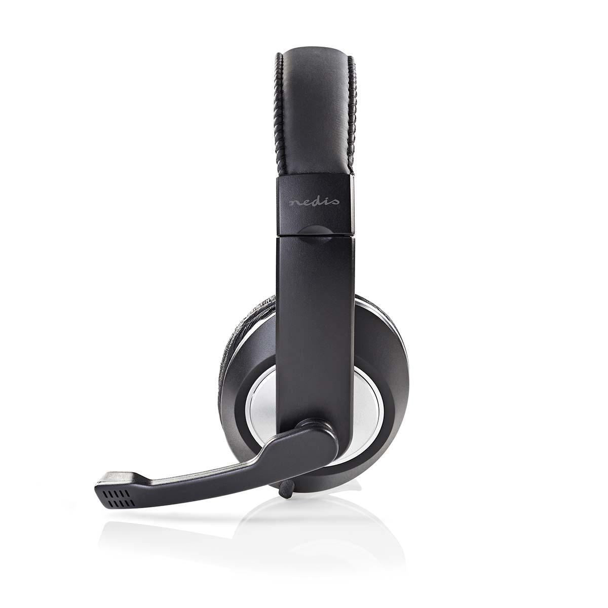 Nedis PC Headset | Over-Ear | Stereo | 2x 3.5 mm | Fold-Away Microphone | Black