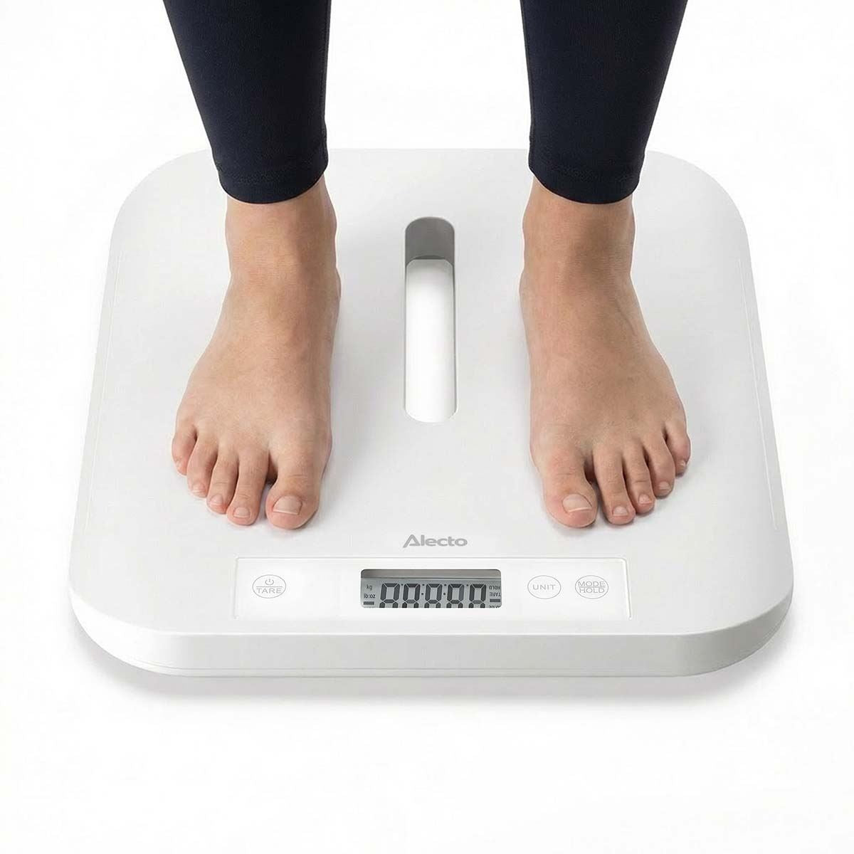 Alecto Digital Baby Weighing Scales, Personal Scale and Pet Scale in one - Up to 150 kg with Removable Weighing Surface - White | BC70