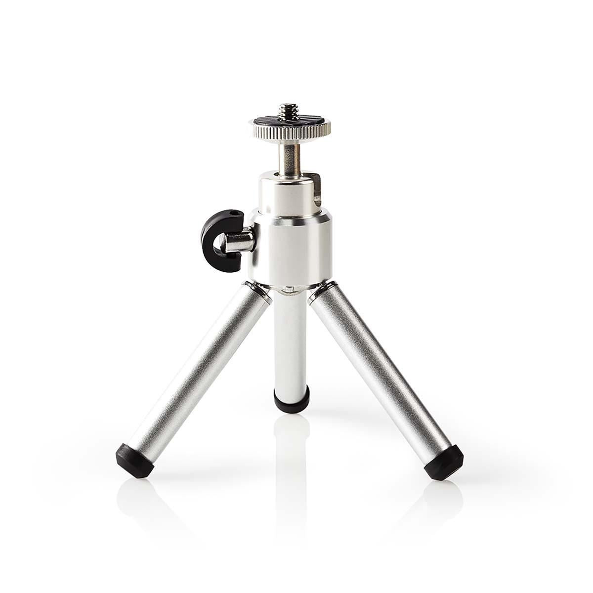 Nedis Tripod | Maximum load capacity: 0.8 kg | Minimum working height: 11 cm | Maximum working height: 14.5 cm | 1 Segment | Ball Head | Travel bag included | ABS / Steel | Silver