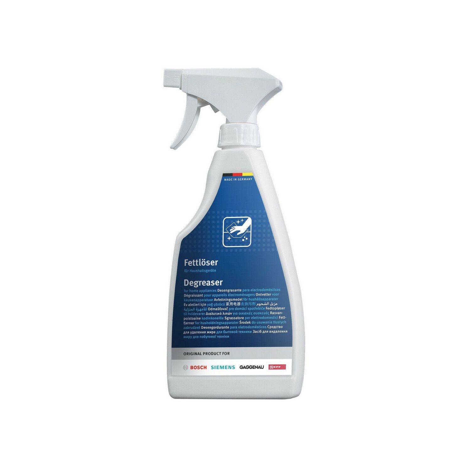 Bosch Degreaser for Household Appliances, Cooker Tops, Hoods, Surfaces, Stainless Steel - 500 ml