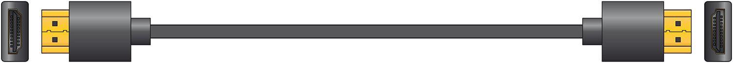 Av:link 25cm Super Slim Thin V2.0 HDMI Cable HD Flexible 3.6mm Lead 4K x 2K @ 60HZ ARC
