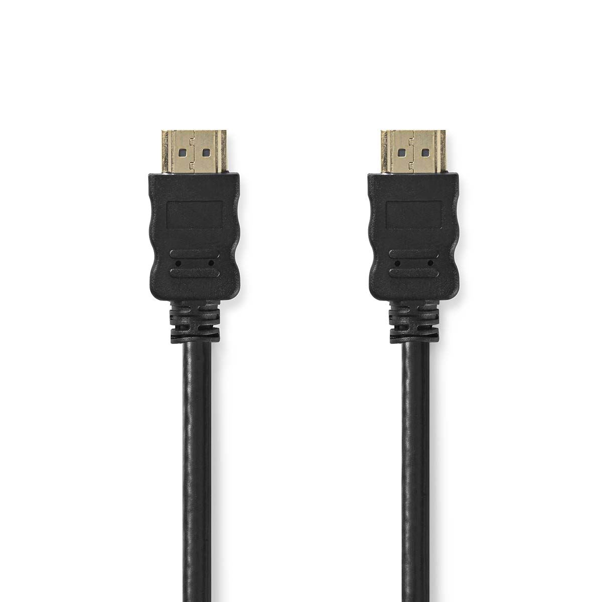Nedis High Speed HDMI™ Cable with Ethernet | HDMI™ Connector | HDMI™ Connector | 4K@30Hz | ARC | 10.2 Gbps | 0.50 m 50cm | Round | PVC | Black