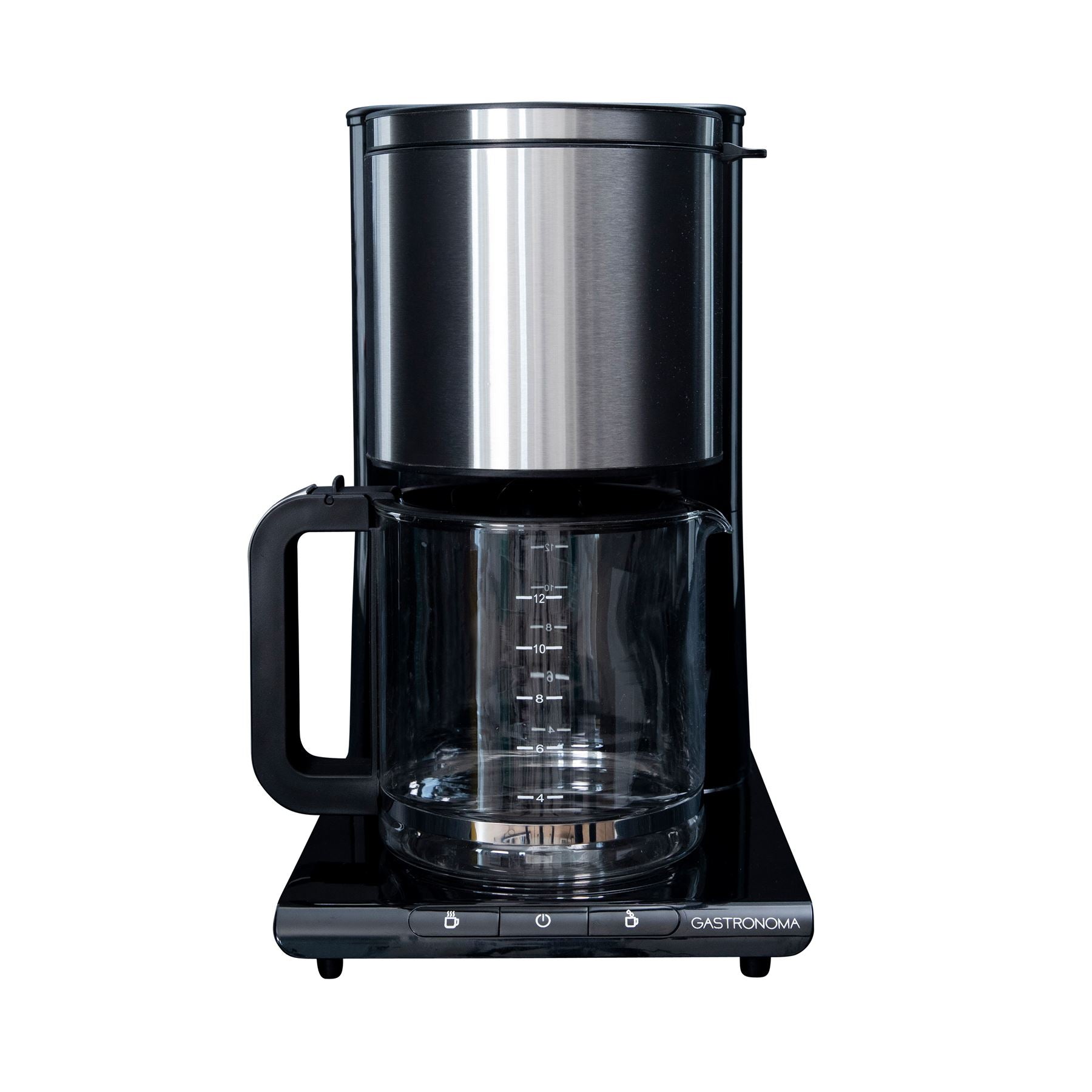 Gastronoma Drip Coffee Maker Machine 12-cup 1.5L Filter Coffee Machine with PTC Keep Warm Heating - Black / Stainless Steel