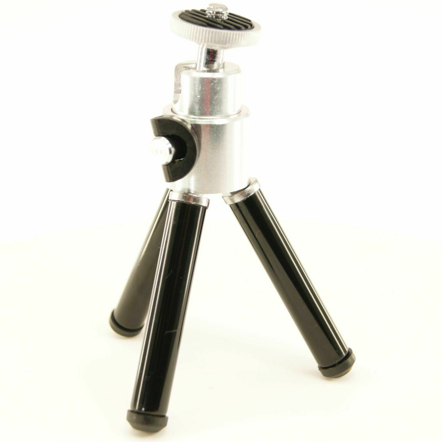 Ex-Pro Table-Top Mini Tripod, Aluminium Telescopic and compact - 3 Level - 15cm, 12.7cm & 10cm - Black & Silver