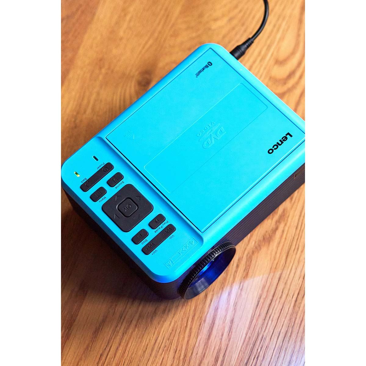 Lenco LCD Projector, DVD Player & Bluetooth® with high resolution, supports Full HD 1080P content Blue