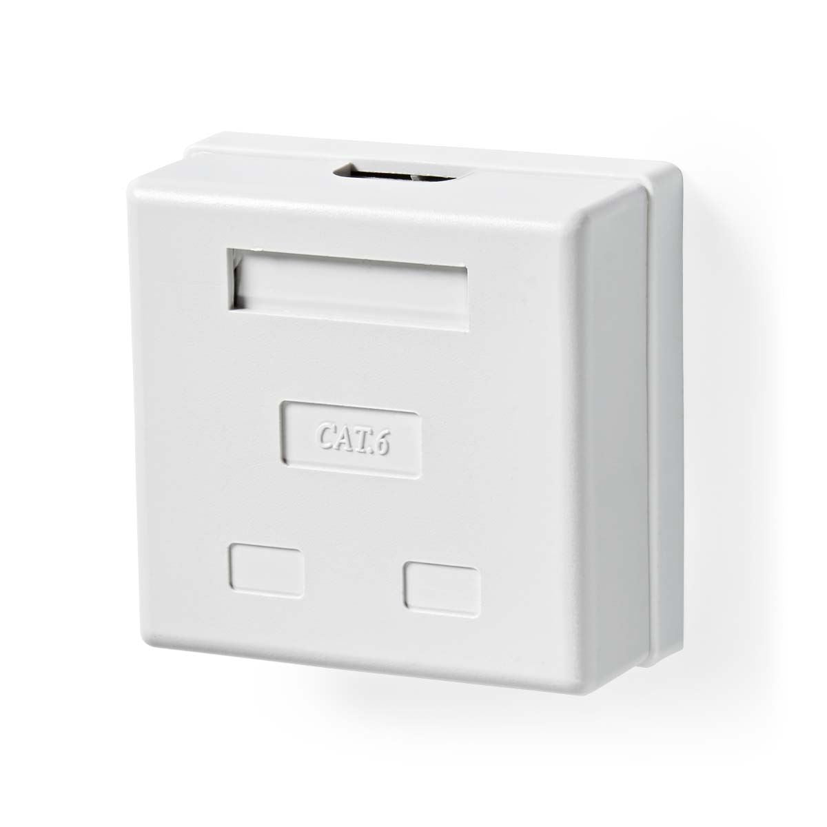 Nedis Network Wall Box | On-Wall | 2 port(s) | STP CAT6 | Straight | Female | Gold Plated | PVC | White | Envelope