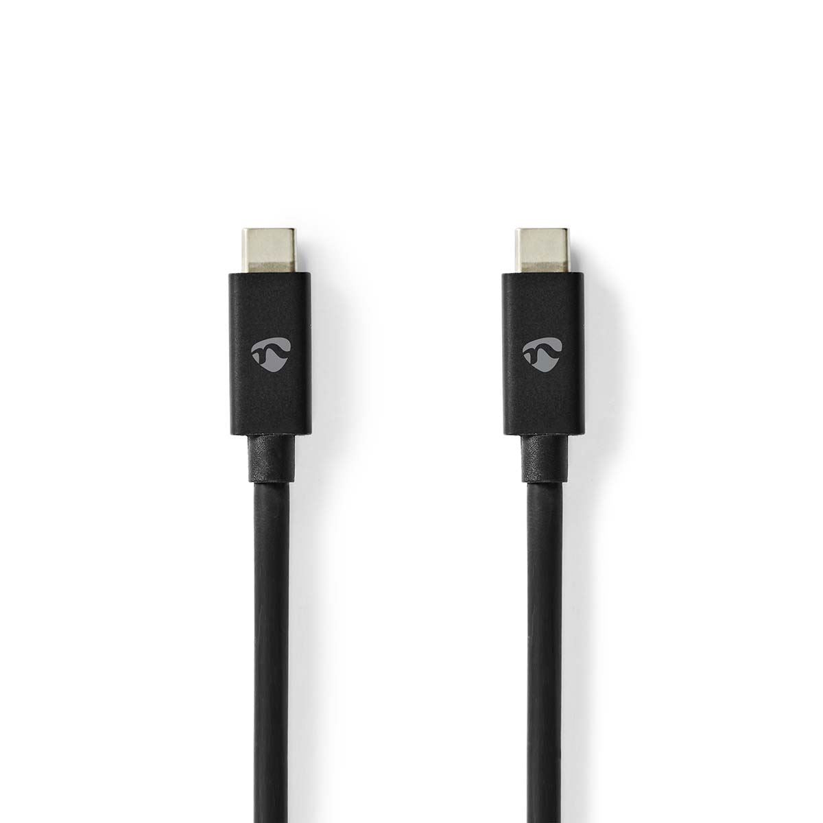 Nedis USB Cable | USB 4.0 Gen 2x2 | USB-C™ Male | USB-C™ Male | 240 W | 8K@60Hz | 20 Gbps | Nickel Plated | 2.00 m | Round | PVC | Black | Box