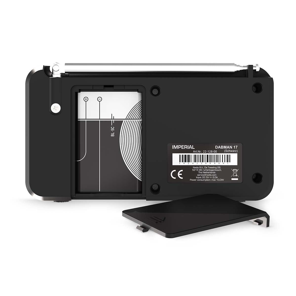 Imperial DABMAN 17 portable DAB+/FM radio with Bluetooth Black