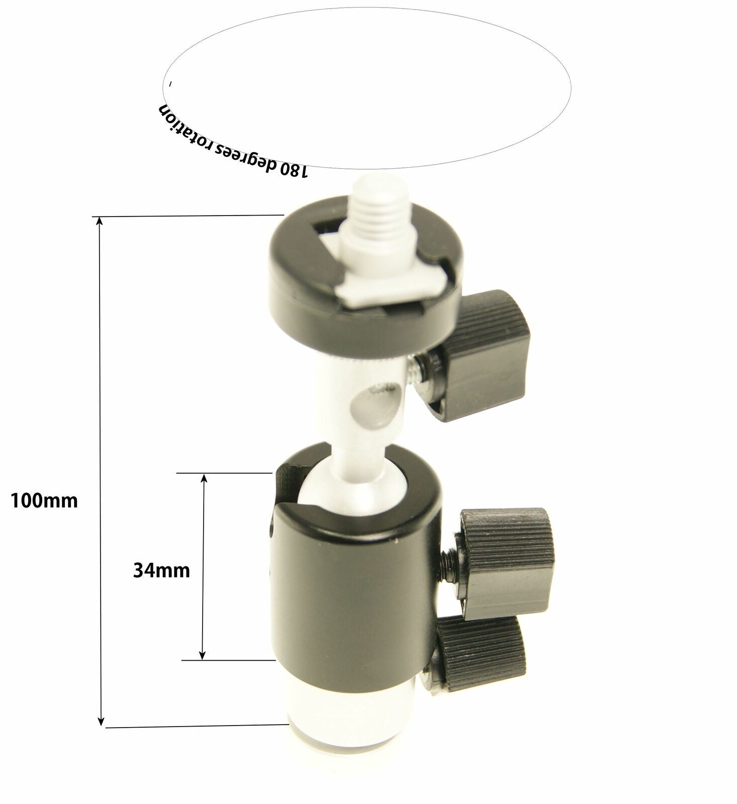Ex-Pro K-727 Ball and Socket Swivel Tripod Ballhead with 1/4'', 3/8'' Threads spigot - including Flash Hot Shoe Adaptor