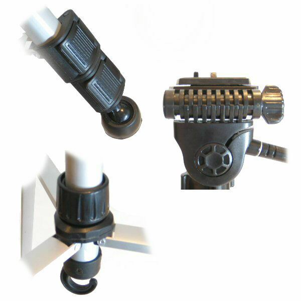 Ex-Pro TR-570AN Light Weight Geared with Pan & Tilt  - Camera / Camcorder Tripod (620mm - 1700mm / 67")