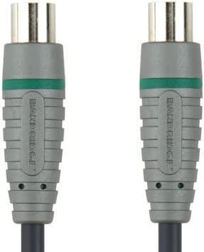 Bandridge 3m Digital TV Ariel Cable Lead Connector Male to Male - Grey