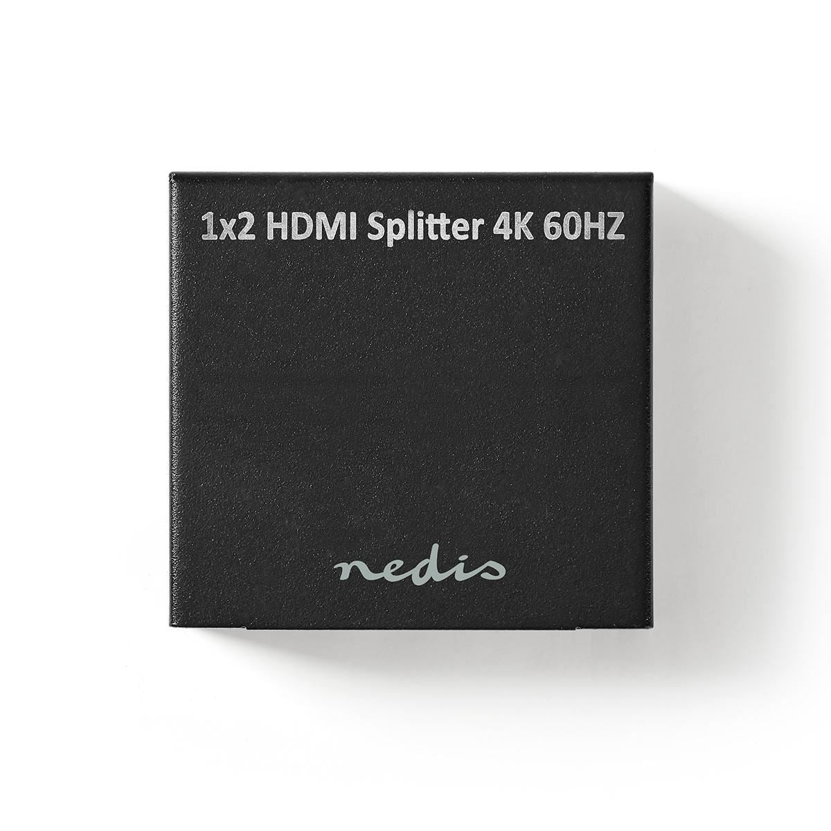 Nedis HDMI™ Splitter | 2 port(s) | HDMI™ Input | 2x HDMI™ Output | 4K@60Hz | 18 Gbps | Metal | Anthracite