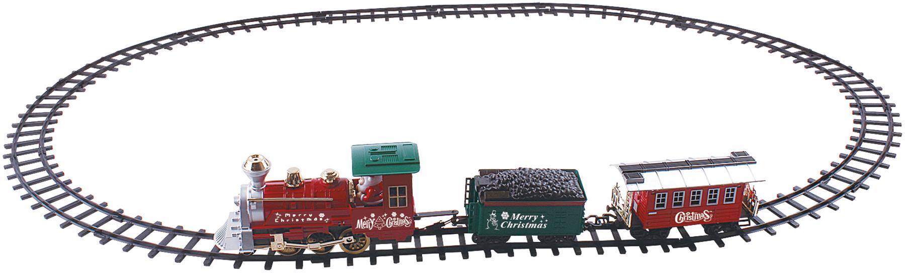 Christmas Train with Track 2 Carriages Xmas Train Set Plays Jingle Bells & Working Headlights