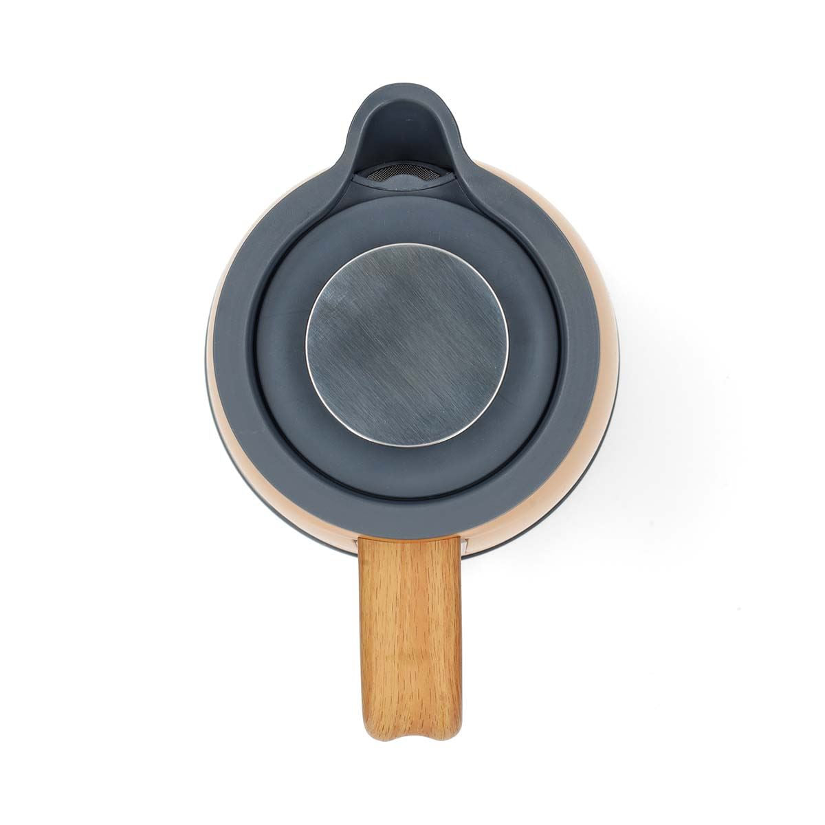 Nedis 1.7L Soft Touch Jug Kettle with Wood Effect Handle, Overheat Protection, Removeable Filter, 2.2KW - Orange