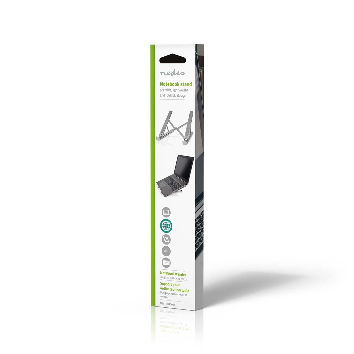 Nedis Notebook Stand | Number of angles: 6 | 17 " | Without Lighting | Foldable