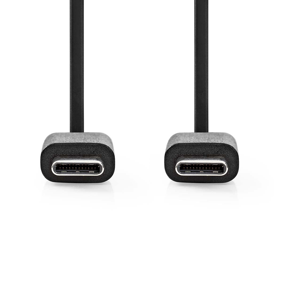 Nedis USB Cable | USB 2.0 | USB-C™ Male | USB-C™ Male | 60 W | 480 Mbps | Nickel Plated | 1.00 m | Round | PVC | Black | Box