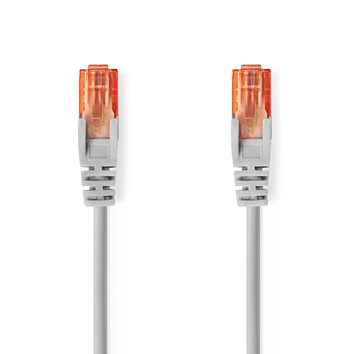 Nedis CAT6 Network Cable | RJ45 Male | RJ45 Male | U/UTP | 15.0 m | Round | PVC | Grey | Label