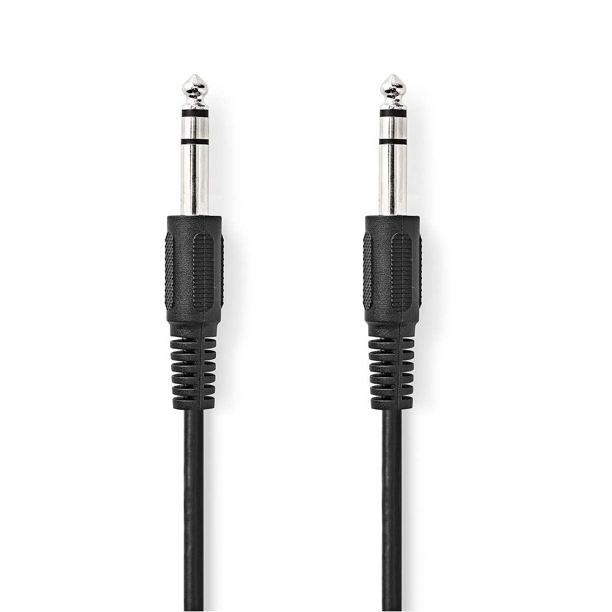 Nedis Stereo Audio Cable | 6.35 mm Male | 6.35 mm Male | Nickel Plated | 2.00 m | Round | Black | Label