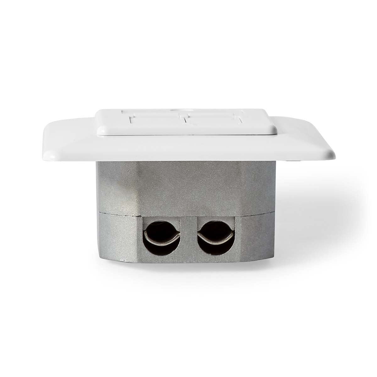 Nedis Network Wall Box | In-Wall | 2 port(s) | CAT7 | Straight | Female | Gold Plated | PVC | Ivory | Box