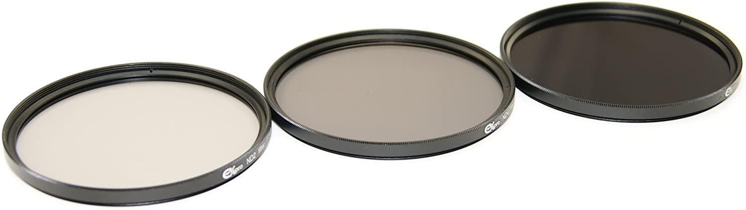 Ex-Pro 62mm ND 3 Piece Filter Kit with Case, ND2, ND4, ND8