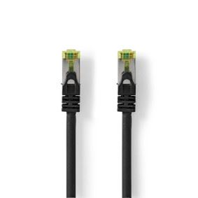 Nedis CAT7 Network Cable | S/FTP | RJ45 Male | RJ45 Male | 1.00 m | Snagless | Round | LSZH | Black | Label