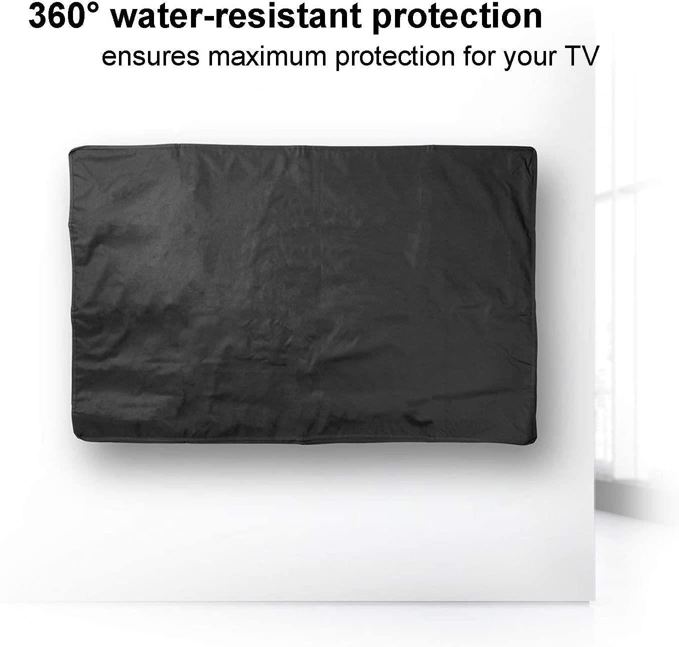 Nedis Outdoor TV Screen Cover, 30-32 in, Weatherproof Oxford Cloth, 360 Protection From Rain, Sunlight, Dust & Wind, with Side Zips & Remote Control Pocket, for Garden, Pub or Commercial Use