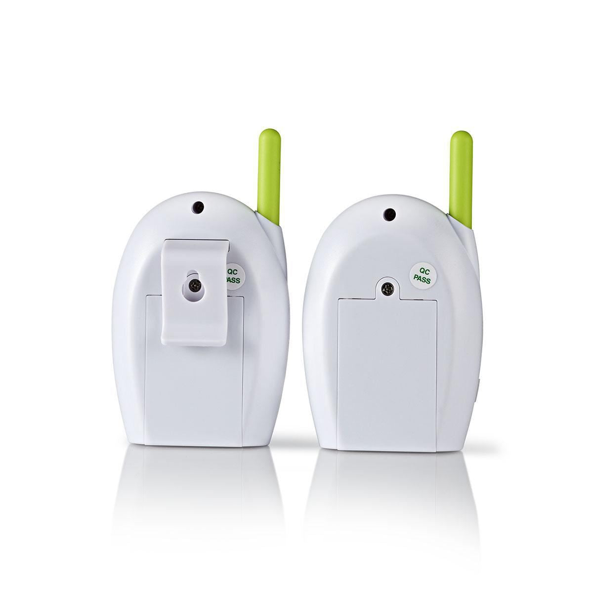 Nedis Audio Baby Monitor - Wireless Baby Phones with Intercom and 300m Range - Set of 2 - Green/White
