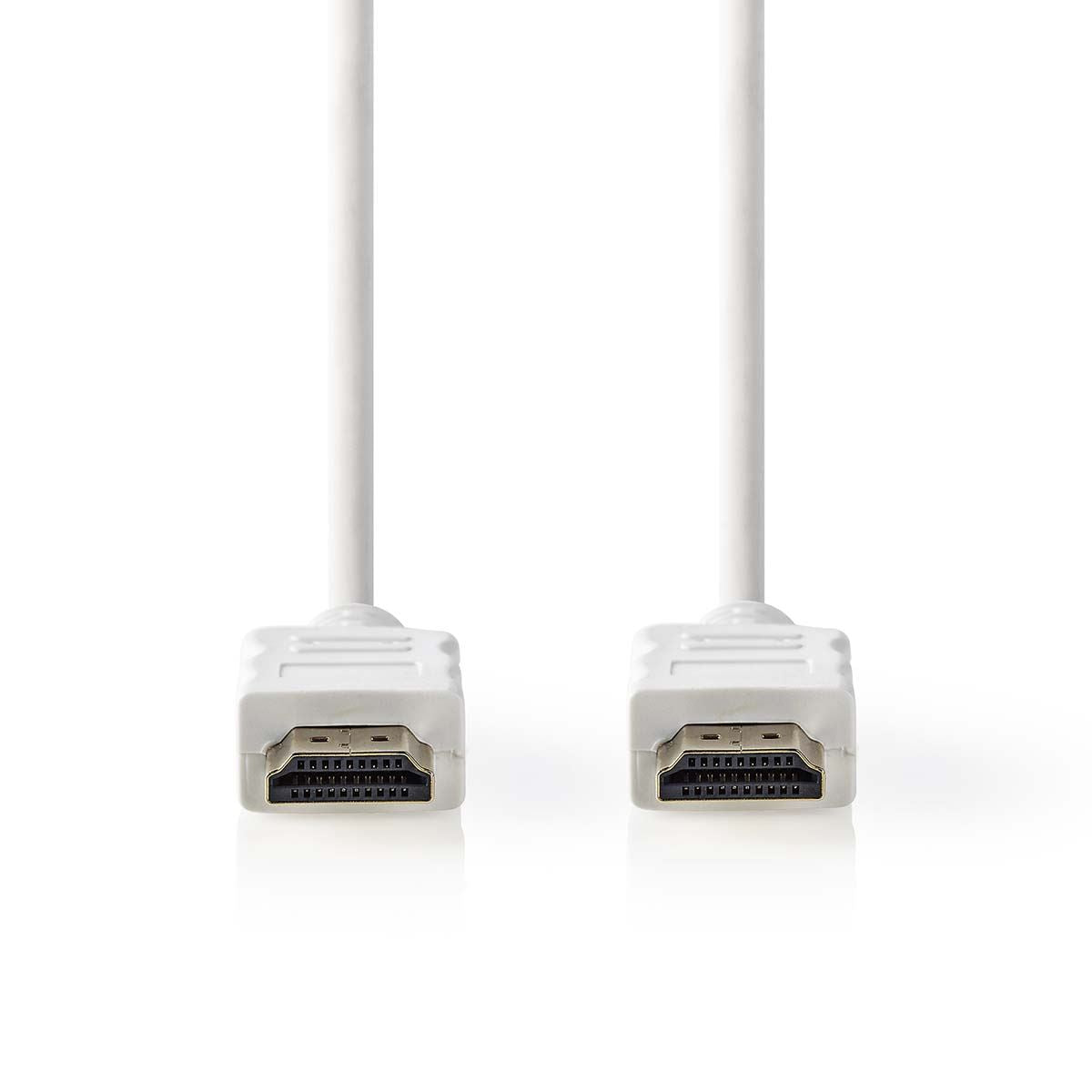 Nedis High Speed HDMI™ Cable with Ethernet | HDMI™ Connector | HDMI™ Connector | 4K@30Hz | ARC | 10.2 Gbps | 2.00 m | Round | PVC | White | Box