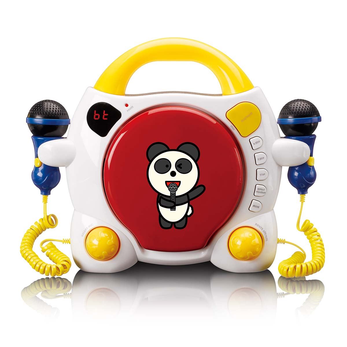 Lenco Kids Fun Singalone Portable Karaoke Machine with Built-in Bluetooth Speaker with CD Player | with 2 Microphones