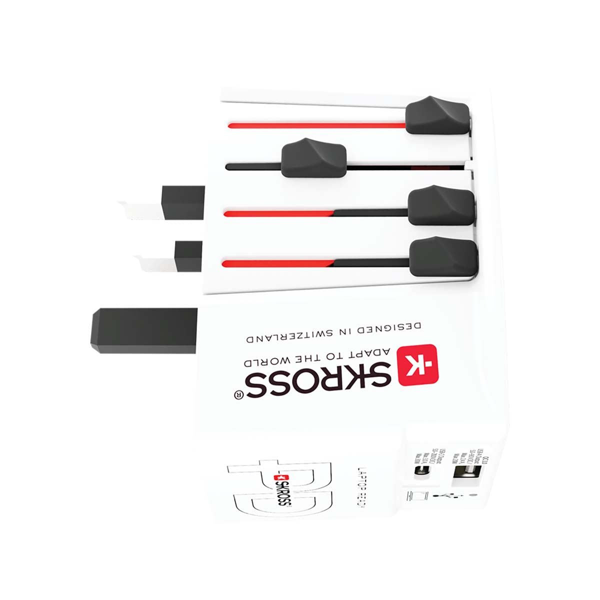 Skross Travel Adapter 2 pole World Wide with integrated Dual 30W USB Charger (1x USB C & 1 x USB) | SKR1302974