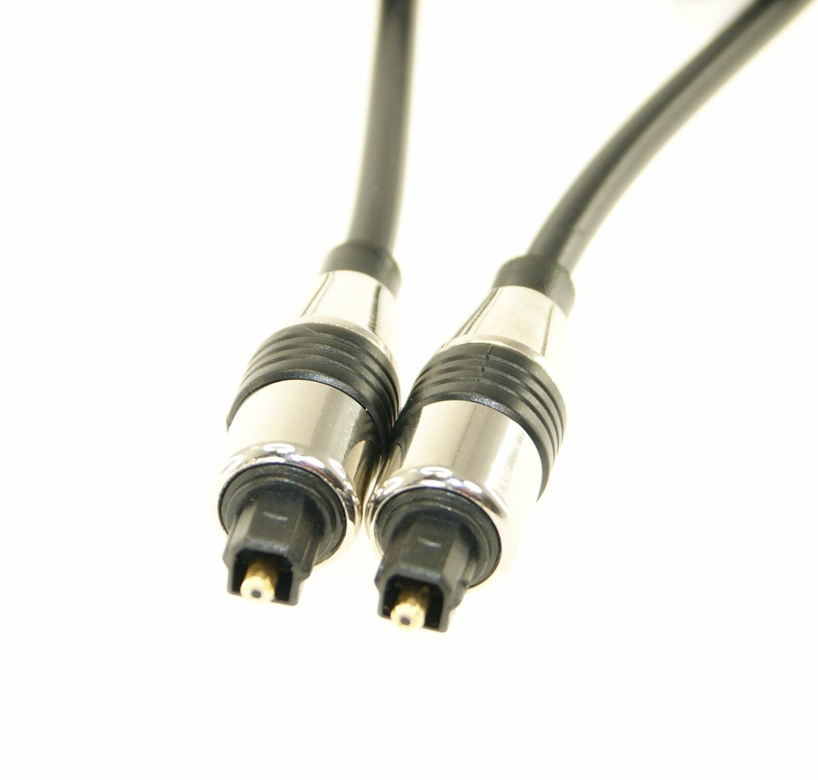 Ex-Pro Optical Audio Cable | TosLink Male | TosLink Male | 1.00 m | Round | Chrome Metal | Black