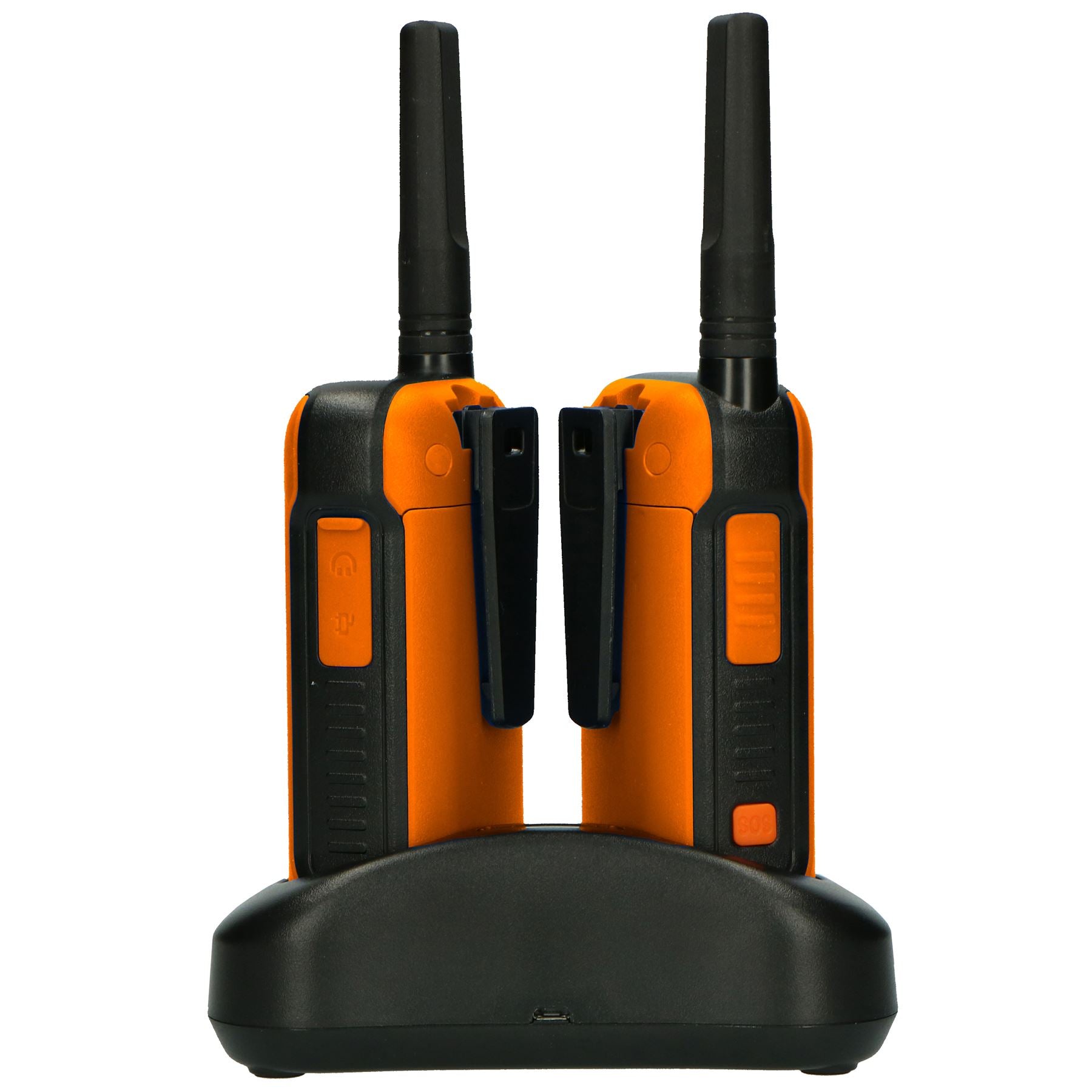 Alecto Walkie-Talkie Set | 2 Handsets | Up to 10 km | Frequency channels: 16 | PTT / VOX | 110 h standby| Charging base included | Headphone output | Orange | FR300OE