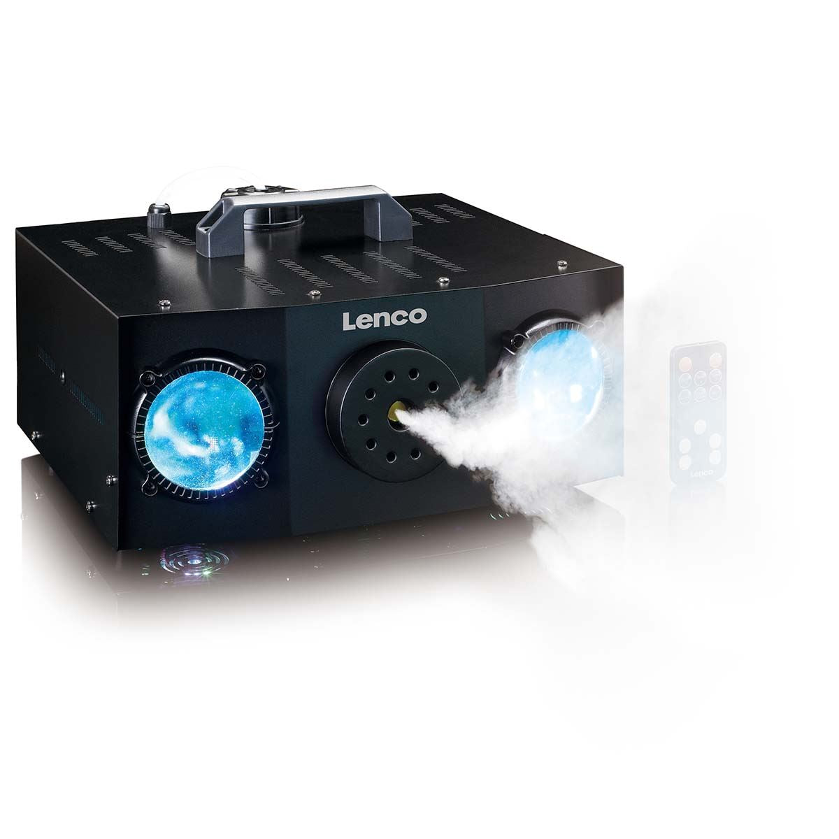 Lenco 2-in-1 Party Machine with Dual-matrix RGB Lighting and Fog Machine