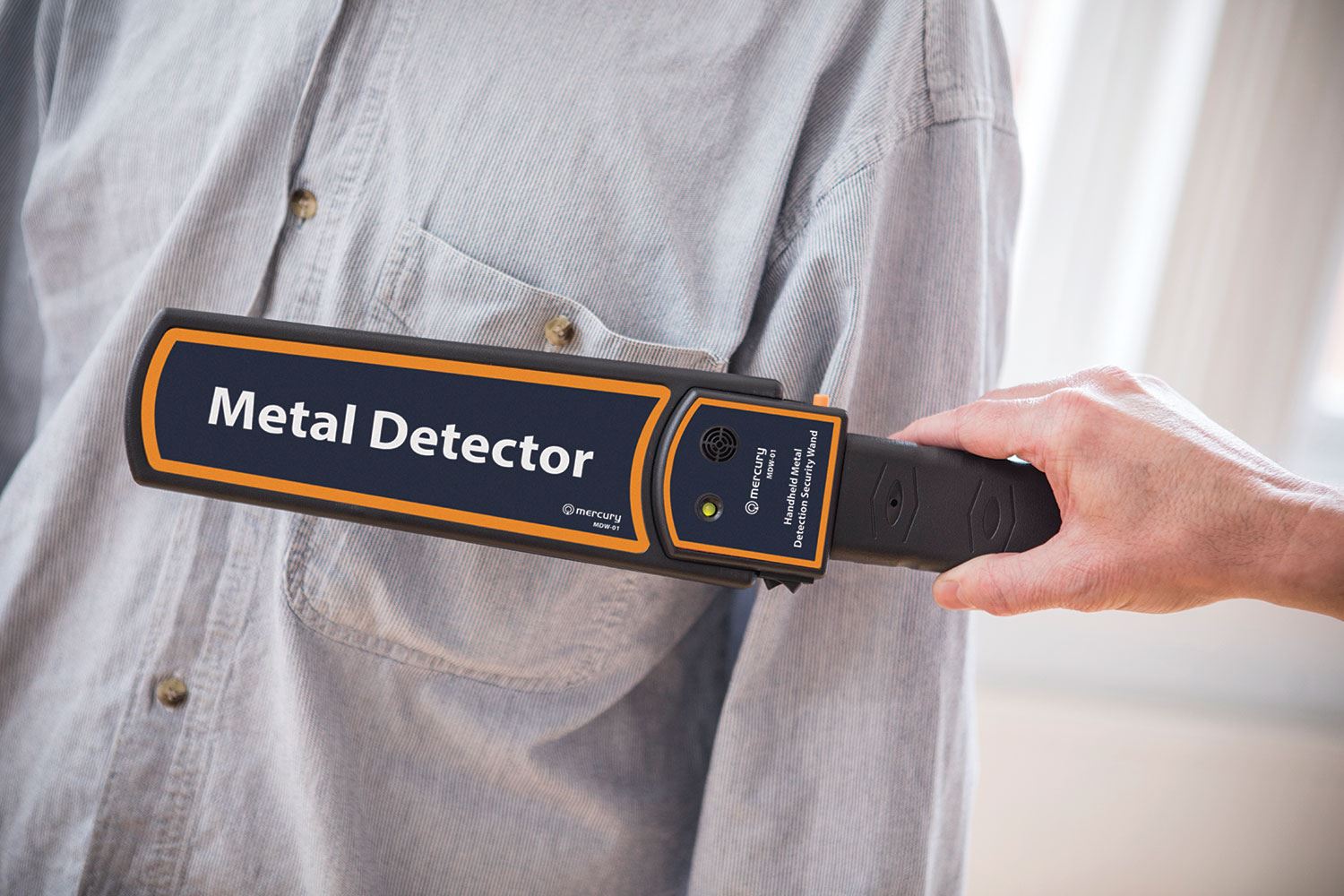 Mercury Portable Hand-held Metal Security Detector Super Scanner Wand Event Airport Scanner