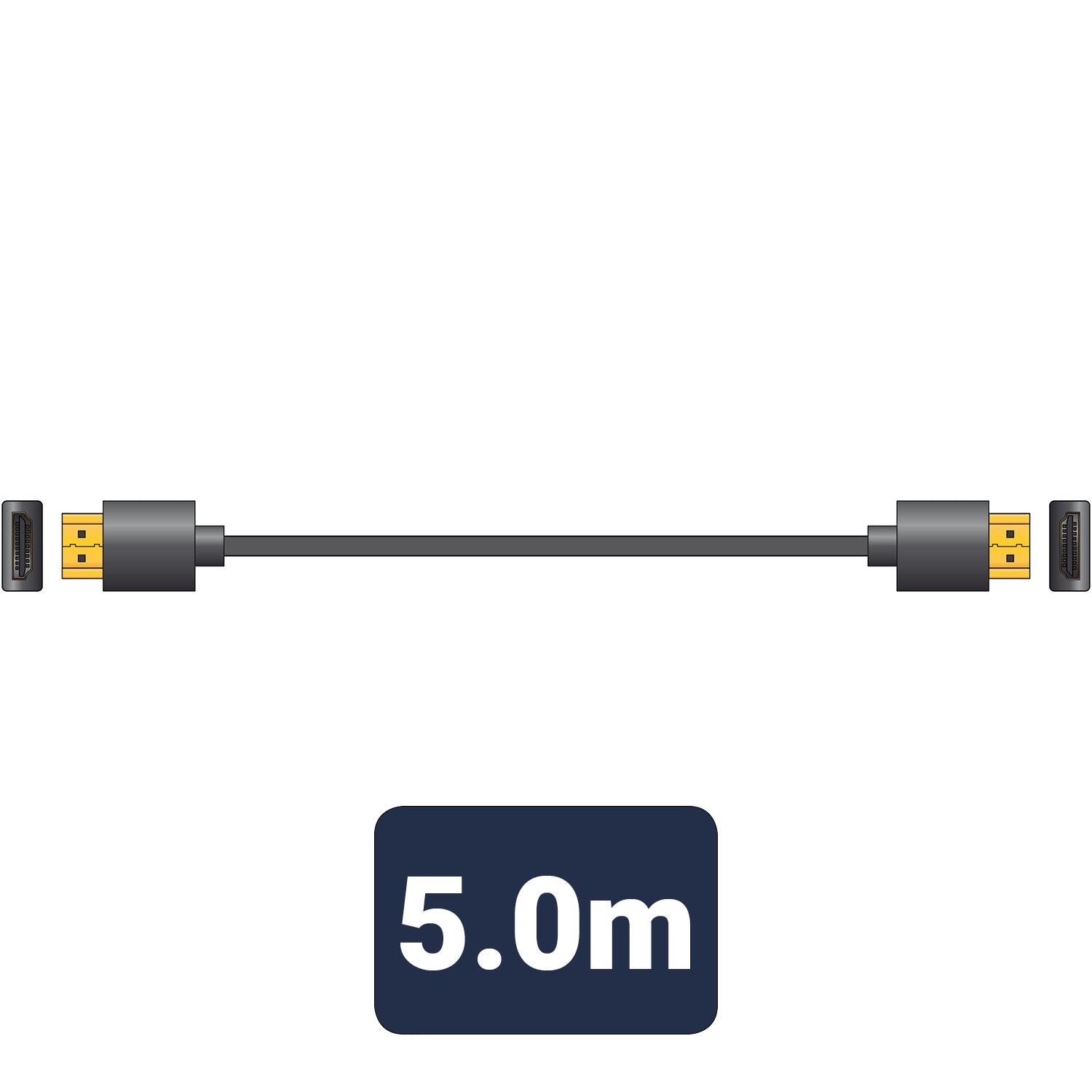 Av:link 5m Super Slim Thin V2.0 HDMI Cable HD Flexible 3.6mm Lead 4K x 2K @ 60HZ ARC