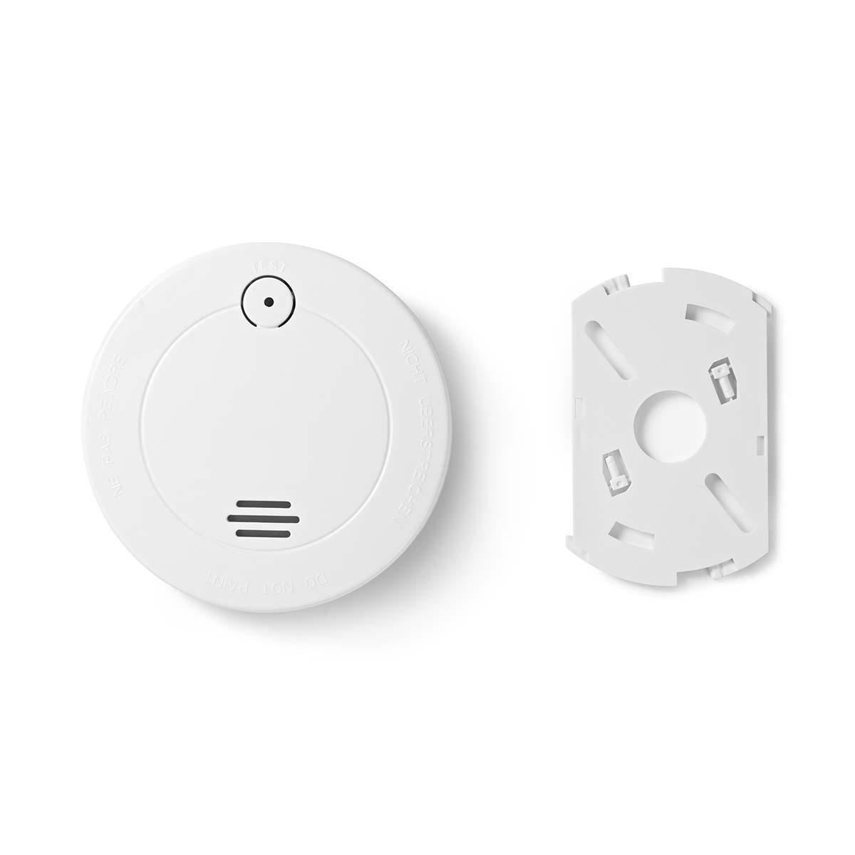 Nedis Smoke Detector Fire Alarm 85dB Siren EN14604 with Low Battery Alert